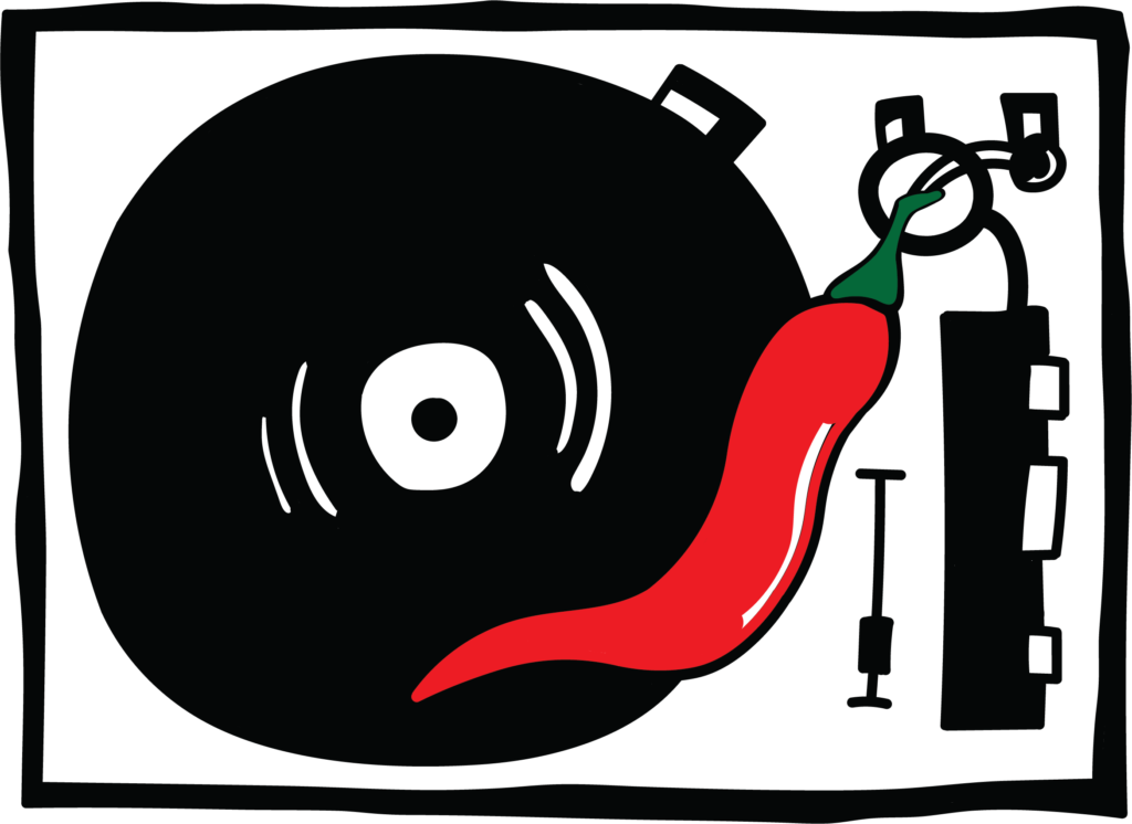 Turntable mit Chilischote