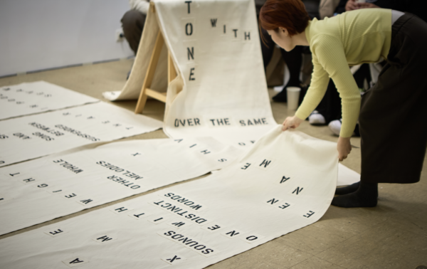 Letters on fabric
